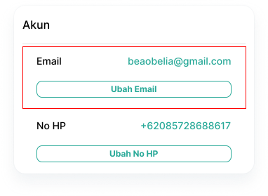 ubah email