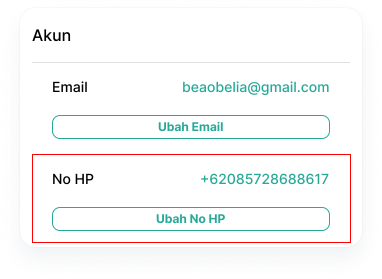 ubah email